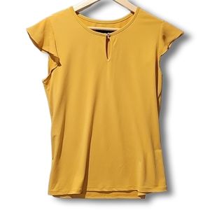 Catherine Malandrino Flutter Sleeve Top